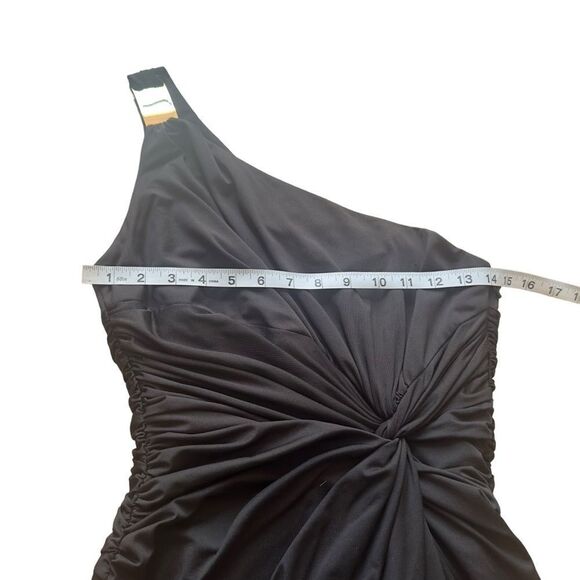 maxandcleo Black One Shoulder Long Maxi Dress Size 6 - Picture 10 of 14